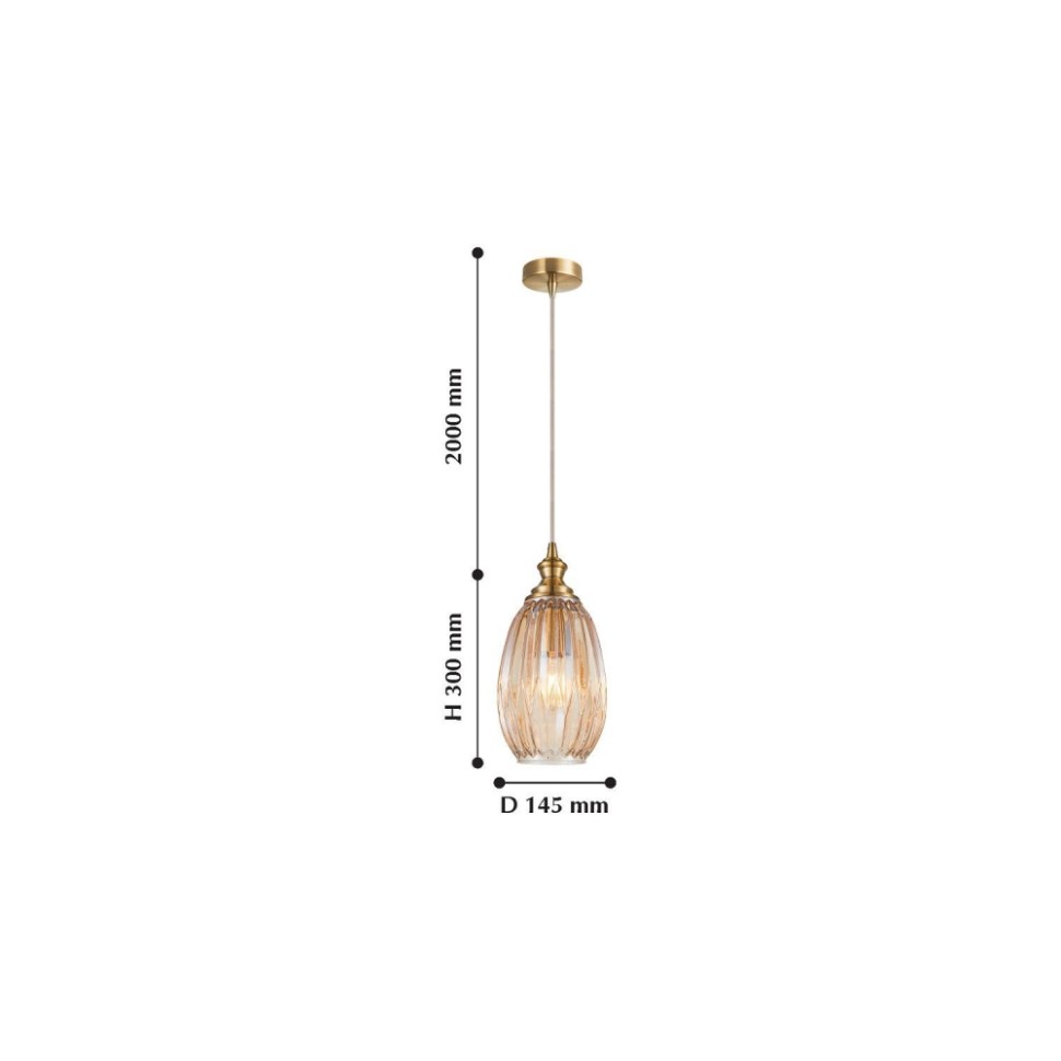 2185-1P Подвесной светильник Favourite Corruga, цвет латунь - фото 2