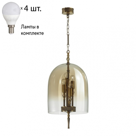 Подвесной светильник с лампочками Odeon Light Bell 4892/4+Lamps E14 P45 