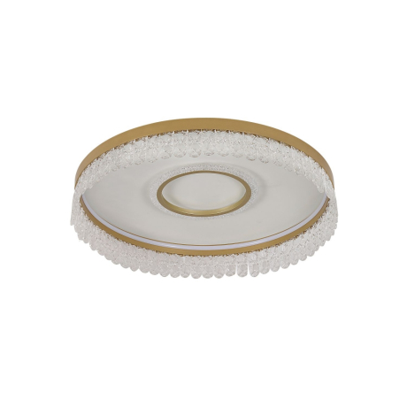 Потолочная люстра с пультом ДУ и прозрачными подвесками, цвет матовый золотой от GETOGAZOV FAMILY 