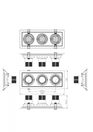 Встраиваемый карданный светильник Эра -36-40K-W09 (299445)