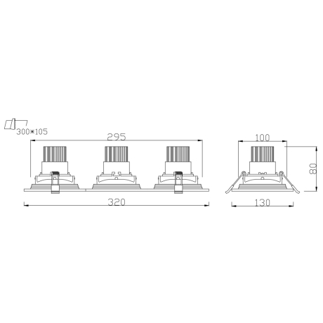 Встраиваемый карданный светильник Эра -36-40K-W09 (299445)