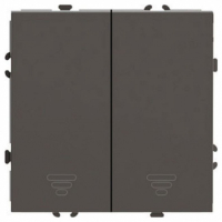 Выключатель самовозвратный двухклавишный без рамки Stekker Эмили 50367