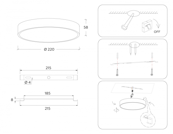 Накладной светильник Ambrella Light FV FV5522 