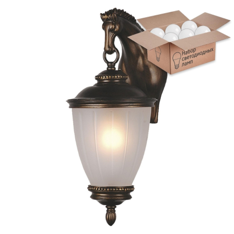 Уличный настенный светильник с лампочкой Favourite  400411