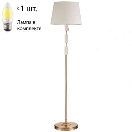Торшер с лампочкой Odeon Light London 4894/1F+Lamps Е27 Свеча 