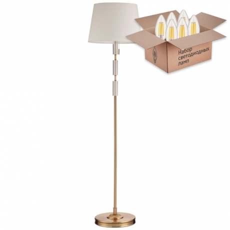 Торшер с лампочкой Odeon Light London 4894/1F+Lamps Е27 Свеча 