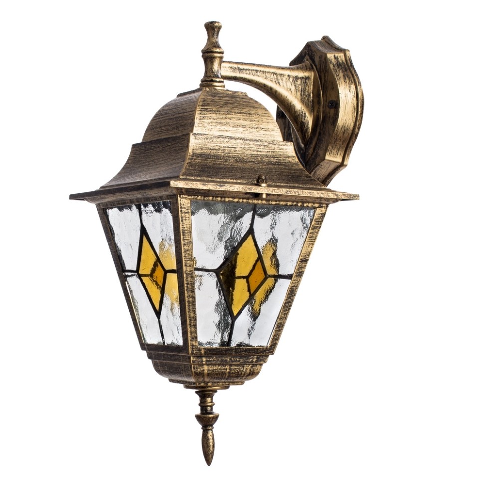 A1012AL-1BN Уличный настенный светильник Arte Lamp BERLIN, цвет чёрно-золотой - фото 4