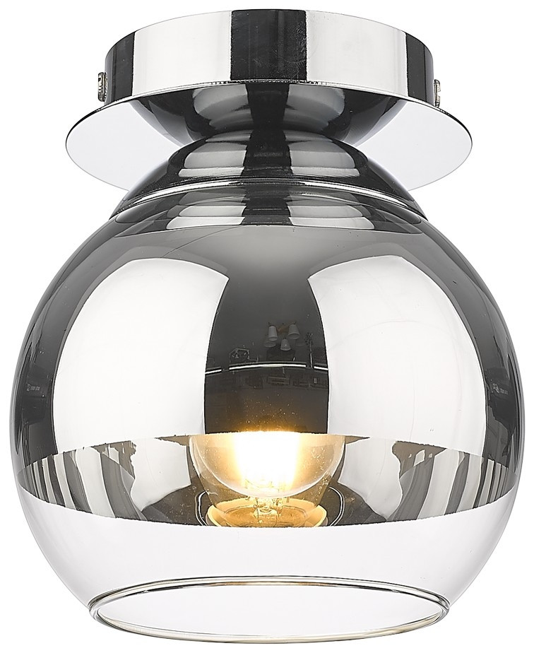 Светильник потолочный со светодиодной лампочкой E27, комплект от Lustrof. №391187-623577, цвет хром - фото 1