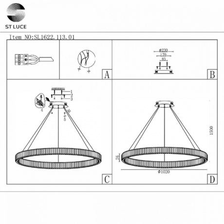 Подвесной светильник ST-Luce Tivoli SL1622.113.01 
