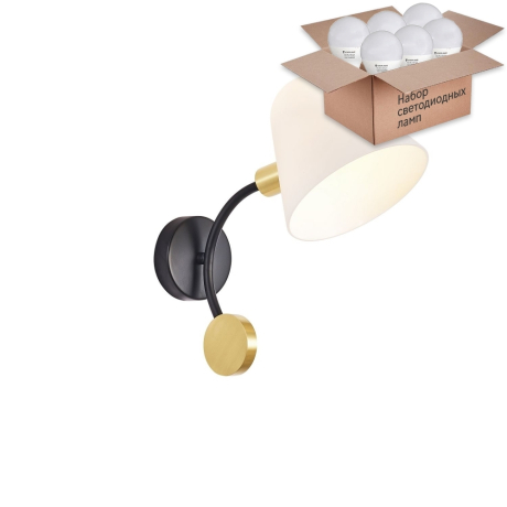 Бра с лампочкой Favourite Statera 3045-1W+Lamps E14 P45 