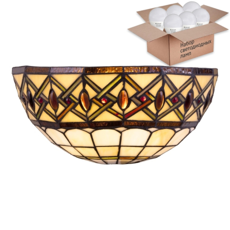 Настенный светильник с лампочкой Velante 859-801-01+Lamps Е27 Р45 