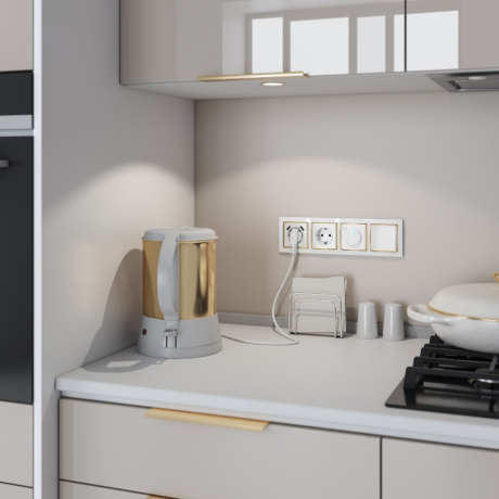 Выключатель перекрестный одноклавишный без рамки Werkel белый W1113001