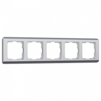 Рамка на 5 постов Werkel Stream (серебряный) W0052106