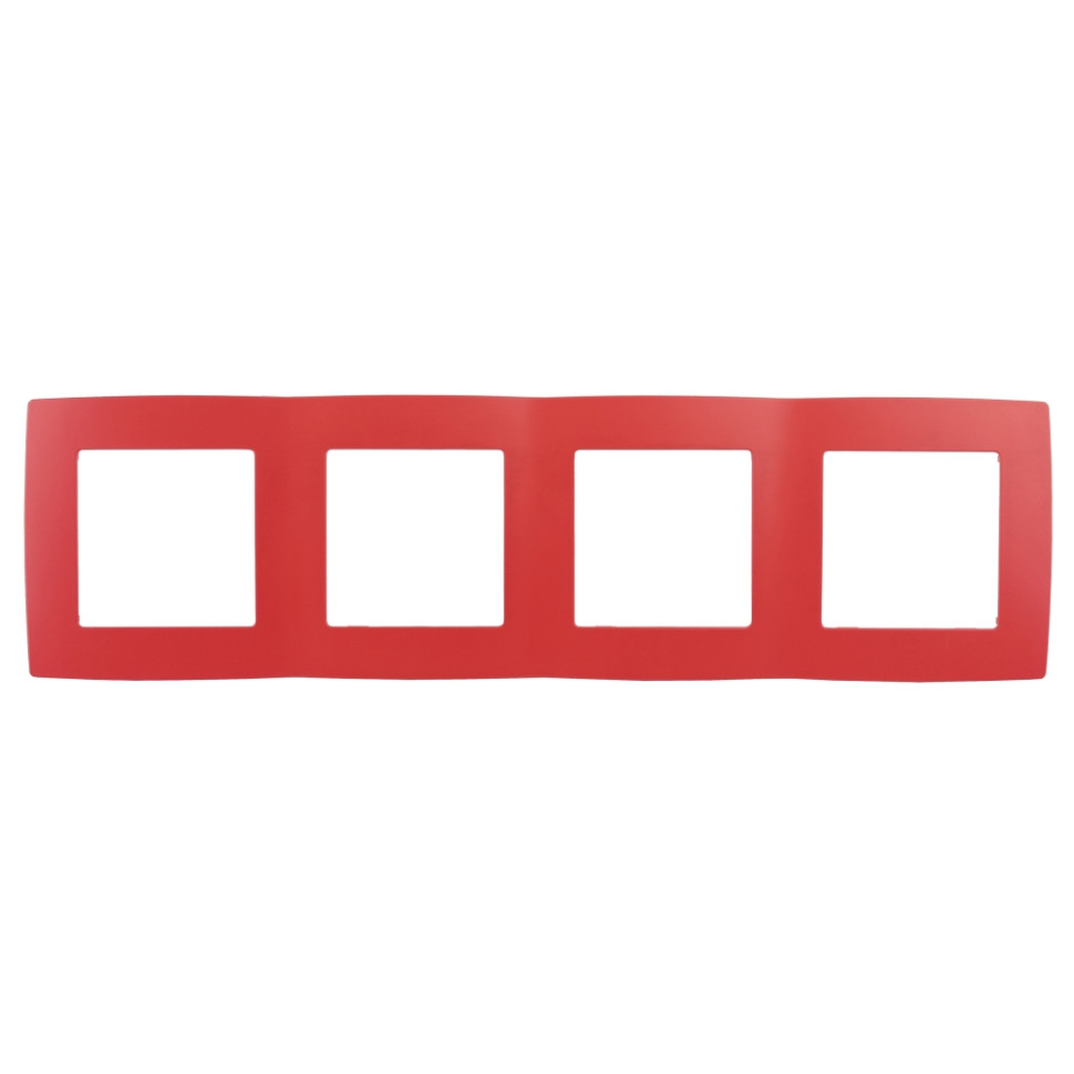 Рамка на 4 поста (красный) Эра 12-5004-23 (Б0019415) - фото 1