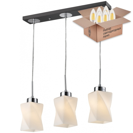 Подвесной светильник с лампочками Velante 280-126-03+Lamps E27 Свеча 