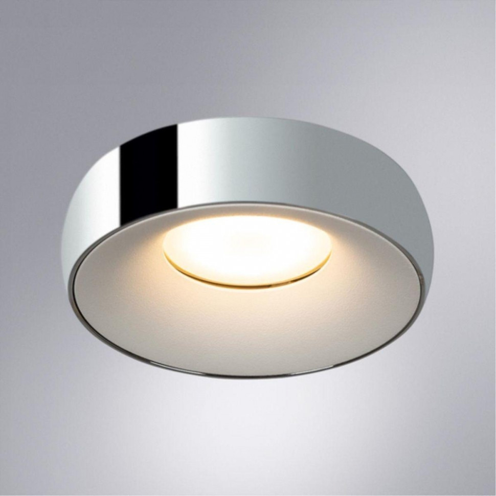 Встраиваемый светильник с лампочками. Комплект от Lustrof. №436947-616250, цвет хром - фото 3