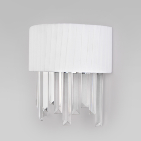 Накладной светильник Eurosvet Amantea 10122/2 хром/прозрачный хрусталь Strotskis (10106/2) 