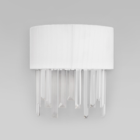 Накладной светильник Eurosvet Amantea 10122/2 хром/прозрачный хрусталь Strotskis (10106/2) 