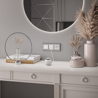 Выключатель одноклавишный проходной с подсветкой (белый) Werkel W1112101