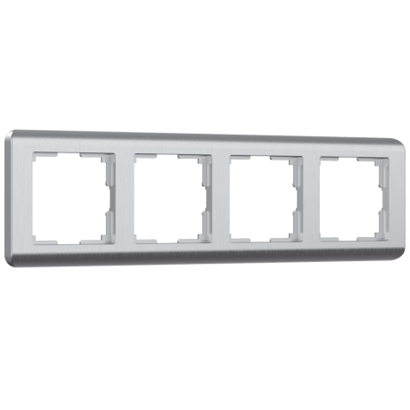 Рамка на 4 поста (серебряный) Werkel 33002
