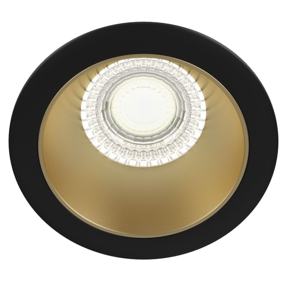 Встраиваемый светильник Maytoni Share DL051-1BMG (DL051-01B+DLA051-03MG), цвет черный, матовое золото - фото 2