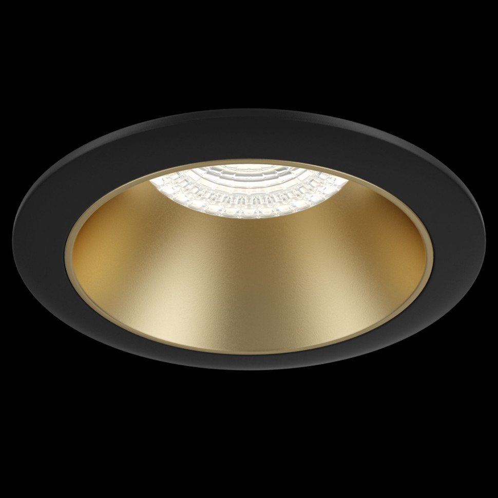 Встраиваемый светильник Maytoni Share DL051-1BMG (DL051-01B+DLA051-03MG), цвет черный, матовое золото - фото 3