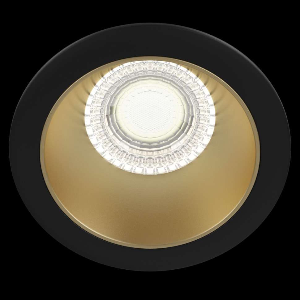Встраиваемый светильник Maytoni Share DL051-1BMG (DL051-01B+DLA051-03MG), цвет черный, матовое золото - фото 4