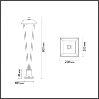Наземный низкий светильник Odeon Light Bearitz 6655/12GL3