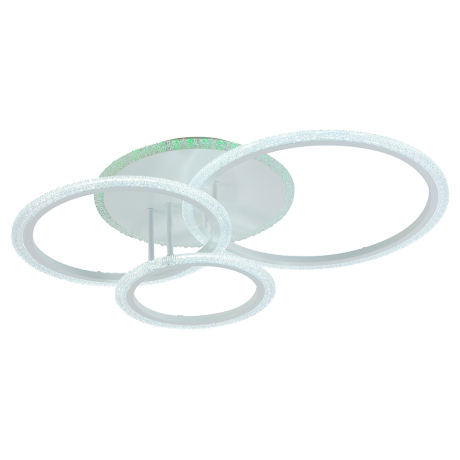 Светодиодная диммируемая люстра с ПДУ Profit Light 8086/3 WHT 90W+7W RGB 