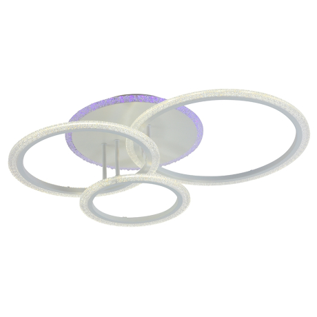 Светодиодная диммируемая люстра с ПДУ Profit Light 8086/3 WHT 90W+7W RGB 