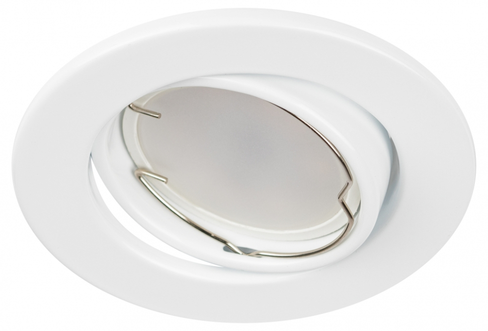 Светильник светодиодный встраиваемый ЭРА ST2A WH SET 10 штампованный поворотный MR16 12V/220V 50W белый набор 10шт Б0070924