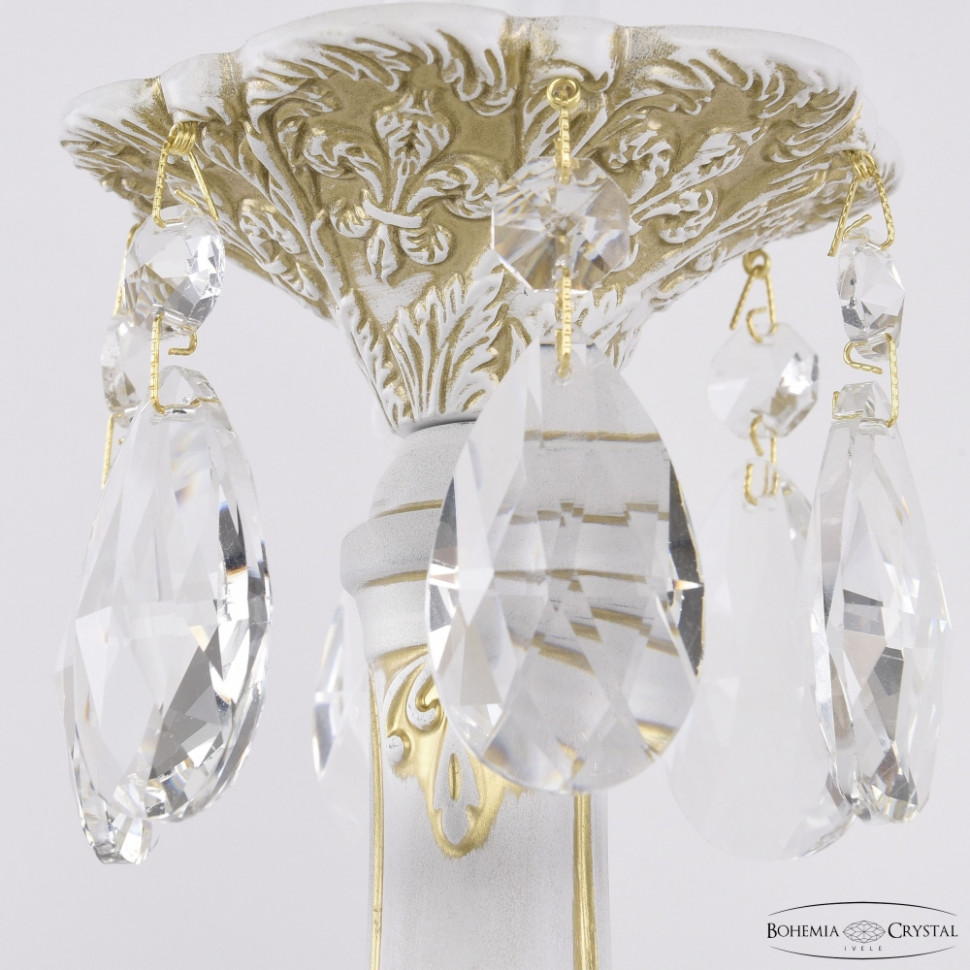 Настольная лампа Bohemia Ivele Crystal AL78100L/1-32 WMG, цвет белый с золотой патиной AL78100L/1-32 WMG - фото 2