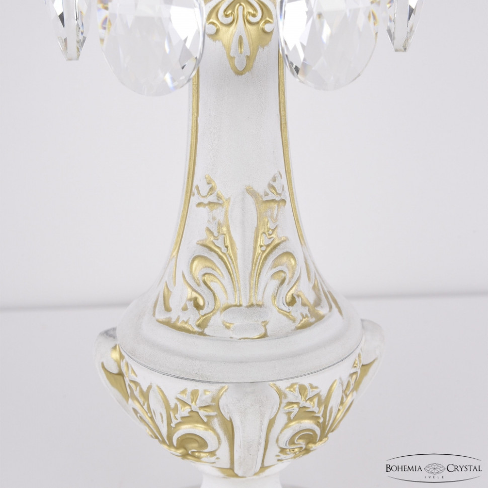 Настольная лампа Bohemia Ivele Crystal AL78100L/1-32 WMG, цвет белый с золотой патиной AL78100L/1-32 WMG - фото 3