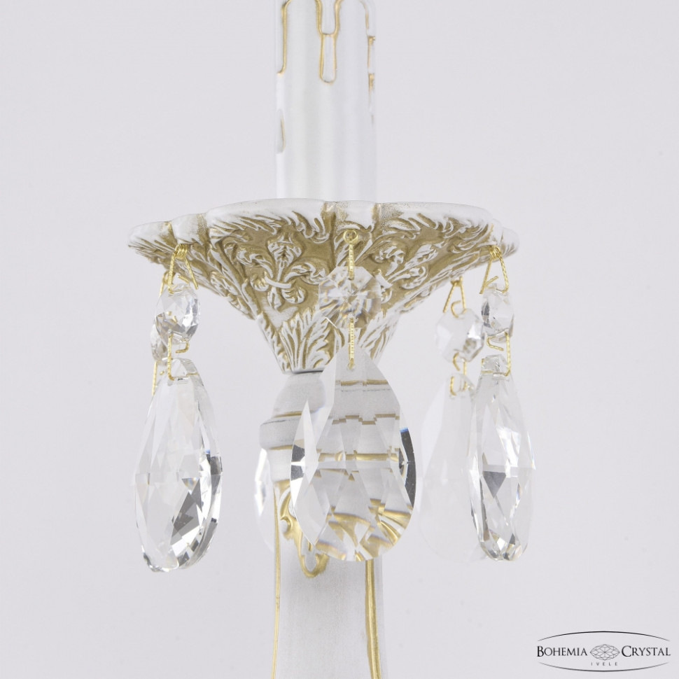Настольная лампа Bohemia Ivele Crystal AL78100L/1-32 WMG, цвет белый с золотой патиной AL78100L/1-32 WMG - фото 4