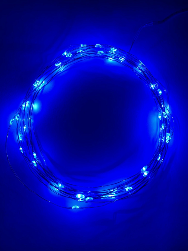Светодиодная гирлянда ЭРА нить синий ENIN -5NB Б0047962 гирлянда мультишарики ø17 5мм 20 м пвх 200 диодов синий