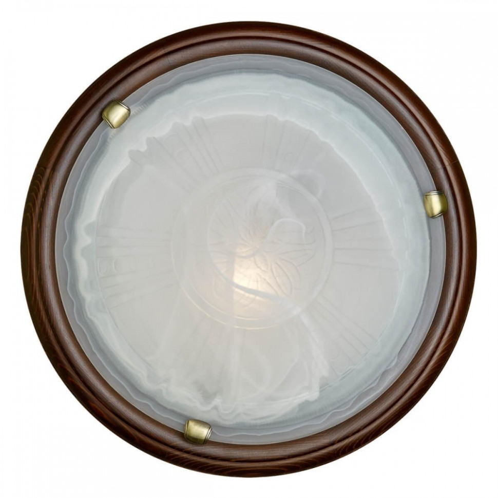 Настенно-потолочный светильник Sonex Lufe Wood с лампочками 336+Lamps E27 P45, цвет коричневый 336+Lamps E27 P45 - фото 2
