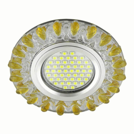 Встраиваемый светильник с LED подсветкой Fametto Luciole DLS-L148 Gu5.3 Glassy/Gold (UL-00003900) 