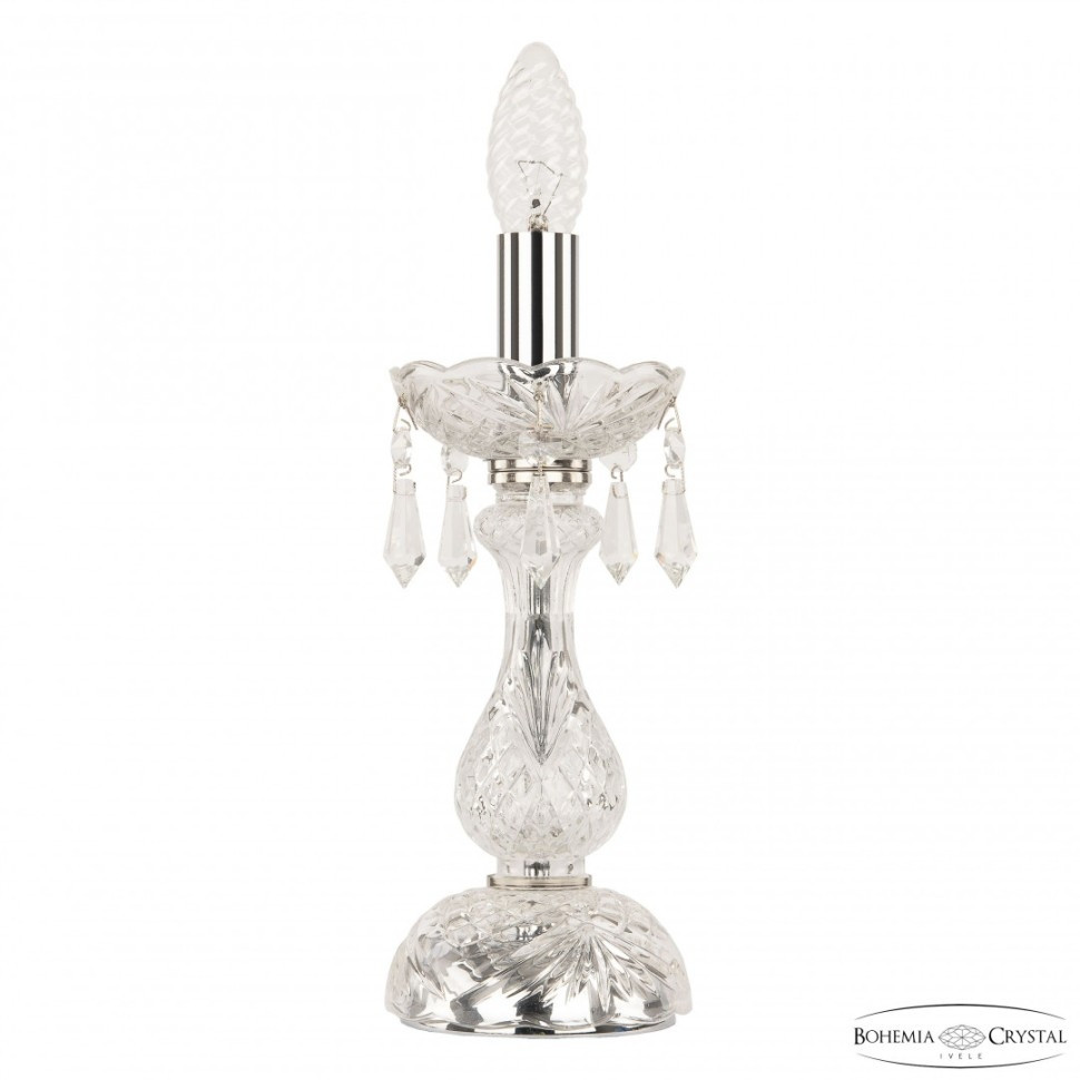 Настольная лампа Bohemia Ivele Crystal 104 104L/1-27 Ni, цвет никель