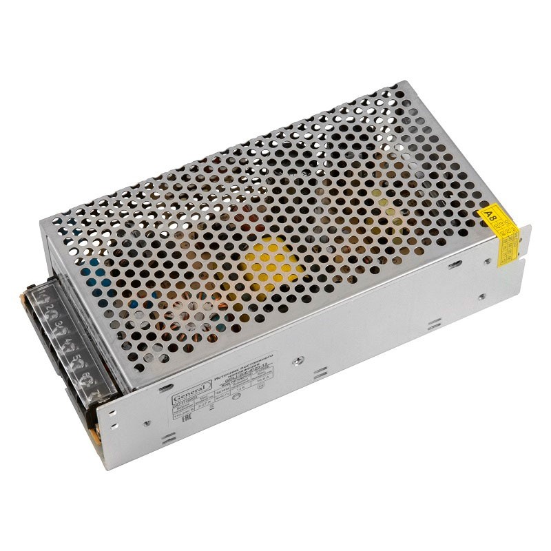 Драйвер для светодиодно ленты 12V, 200W, IP20 General GDLI-200-IP20-12 (512800)