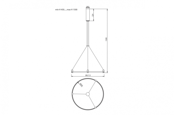Основание для магнитной модульной системы CODE 1.2 Donolux DL20221D600 Black 