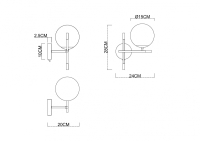 Бра с лампочкой Arte lamp A2225AP-1BK+Lamps