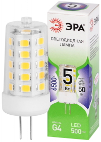 Лампочка светодиодная ЭРА GREEN LINE LED G4-JC-5W-865-12V GL G4 5Вт капсула холодный свет Б0067146