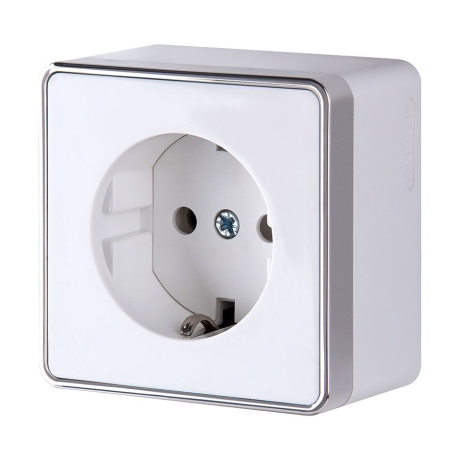 Розетка с заземлением Werkel Gallant (белая) W5071001