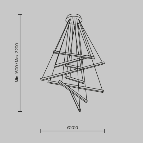 Подвесная люстра Maytoni Line MOD016PL-L96BK 