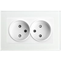 Нарушена упаковка! <315905> Розетка на 2 поста с защитной шторкой (белый) Катрин Stekker GLS10-7013-01 39168