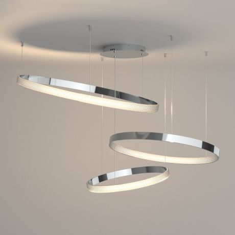 Подвесная светодиодная люстра Eurosvet Posh с пультом управления 90175/3 хром 100W a045414 