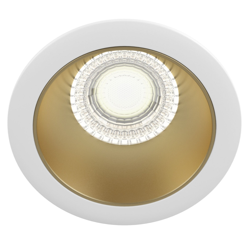 Встраиваемый светильник Maytoni Share DL051-1WMG (DL051-01W+DLA051-03MG), цвет белый, матовое золото - фото 2