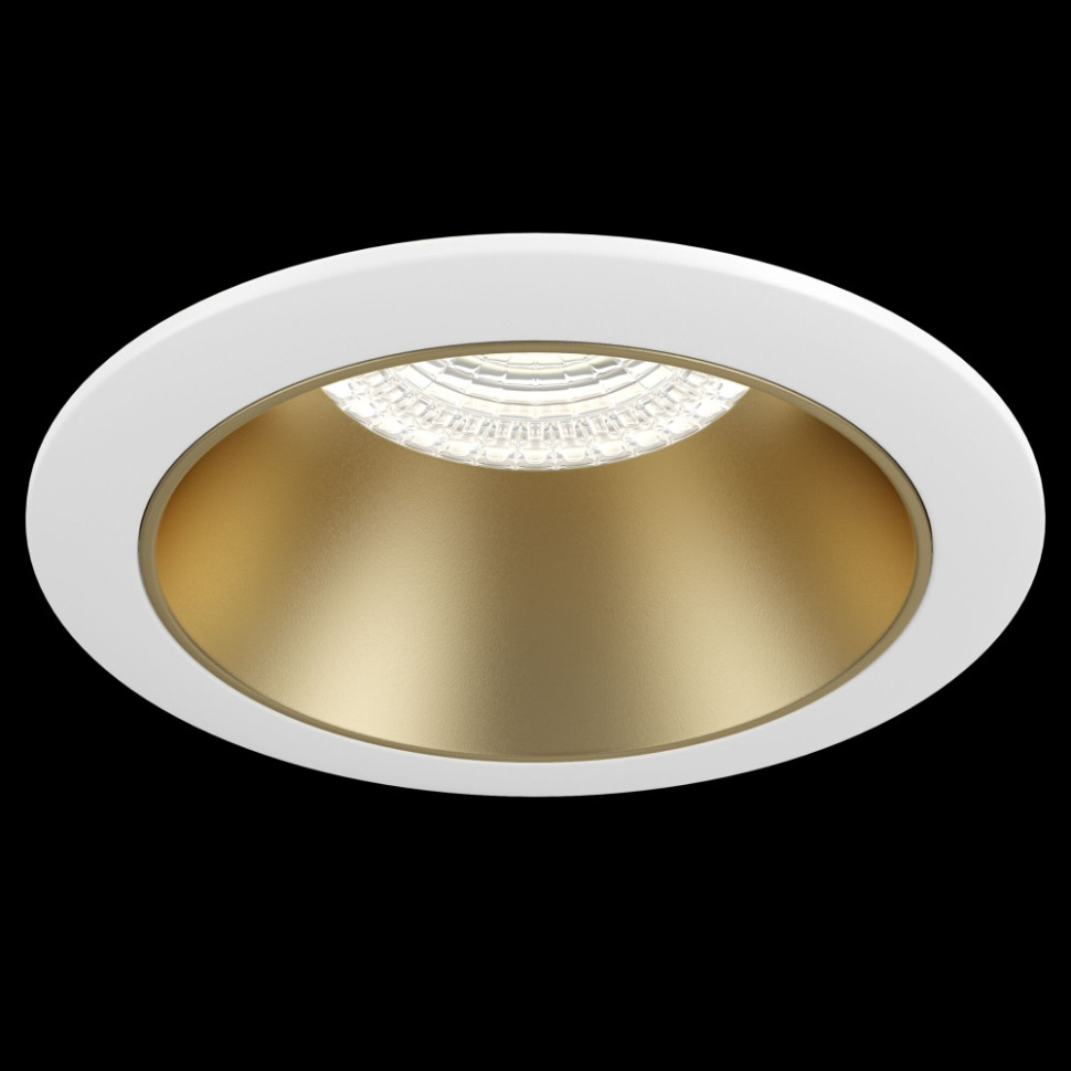 Встраиваемый светильник Maytoni Share DL051-1WMG (DL051-01W+DLA051-03MG), цвет белый, матовое золото - фото 4
