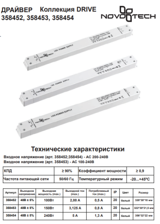 Блок питания Novotech Flum 358454 