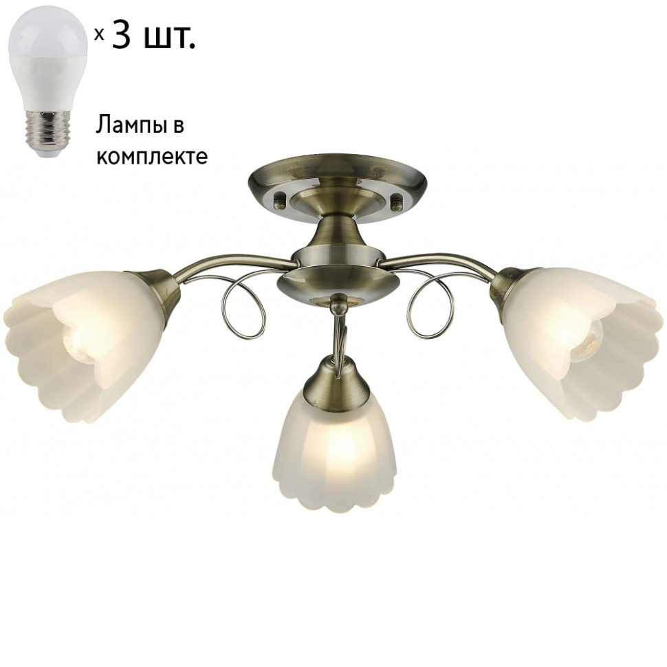 Потолочная люстра с лампочками Velante 708-507-03+Lamps